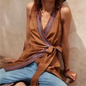 Anthropologie Maeve Liviana Wrap Tunic Sz: M
